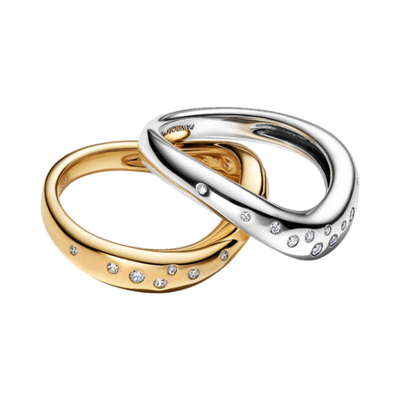 ESSENCE Ringe Stapelbar Bicolor Zirkonia