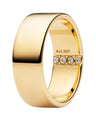 Breiter Gravierbarer Ring mit Zirkonia