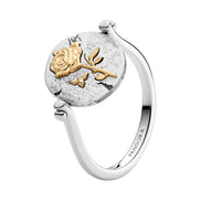 Medaillon Ring mit Rosenmotiv