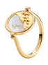 Vergoldeter Medaillon Ring mit Pegasus