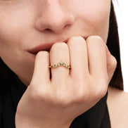 Ring mit Stern-Diadem aus Zirkonia