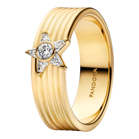 Vergoldeter Ring mit Stern-Detail