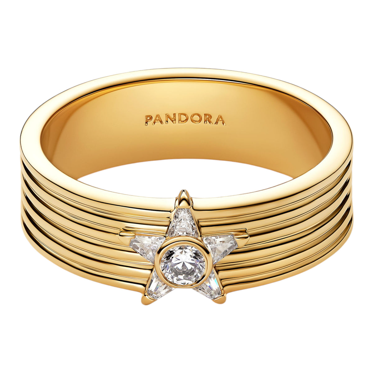 Vergoldeter Ring mit Stern-Detail