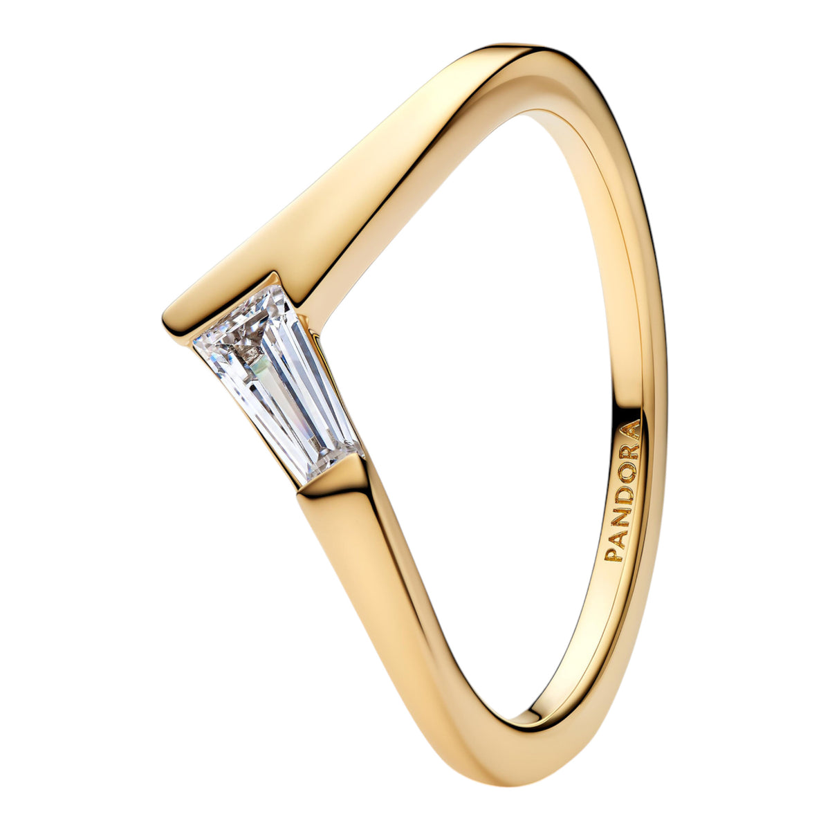 Vergoldeter Ring im Baguetteschliff