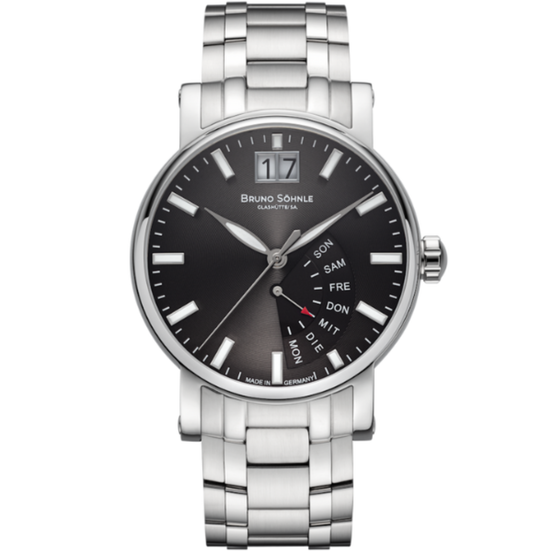 Herrenuhr Pesaro I schwarz/silber