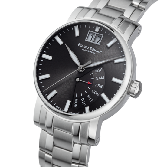 Herrenuhr Pesaro I schwarz/silber