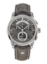 Grandioso Herrenuhr graues Lederband