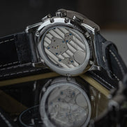 Grandioso Herrenuhr graues Lederband