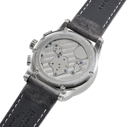 Grandioso Herrenuhr graues Lederband
