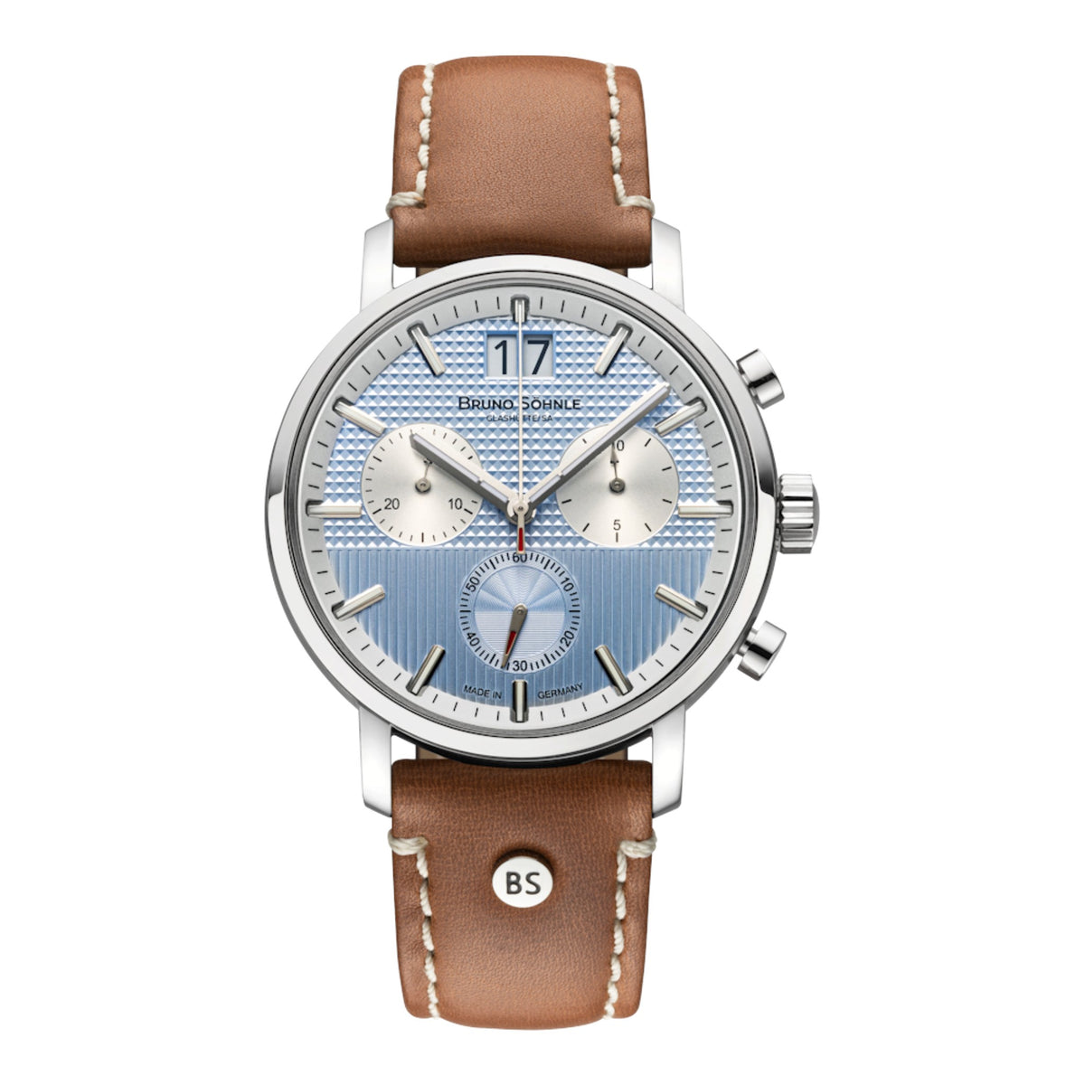 Herrenuhr Marcato III braun hellblau