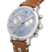 Herrenuhr Marcato III braun hellblau