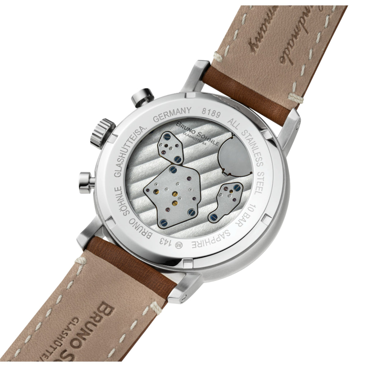 Herrenuhr Marcato III braun hellblau
