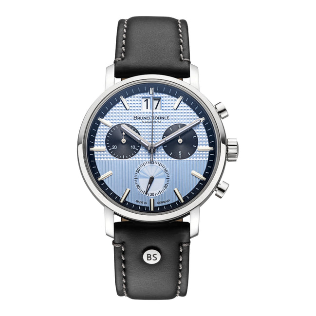 Herrenuhr Marcato III schwarz hellblau