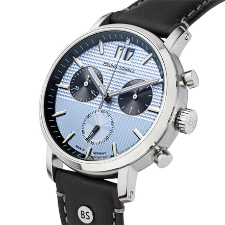 Herrenuhr Marcato III schwarz hellblau