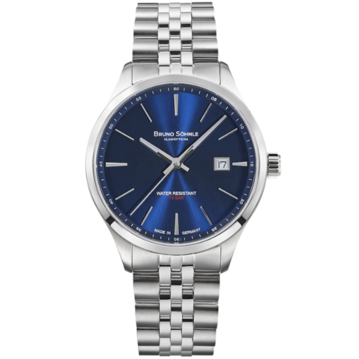 Herrenuhr TURIN II BIG silber,blau