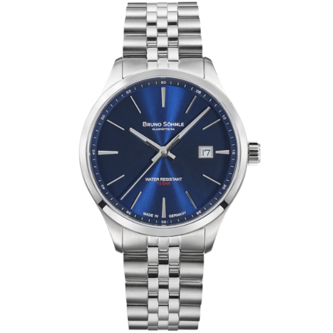 Herrenuhr TURIN II BIG silber,blau