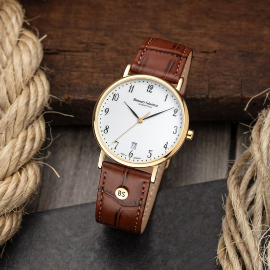 Herrenuhr Nabucco braun/gold