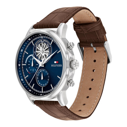 Herrenuhr "Stewa" Lederarmband braun