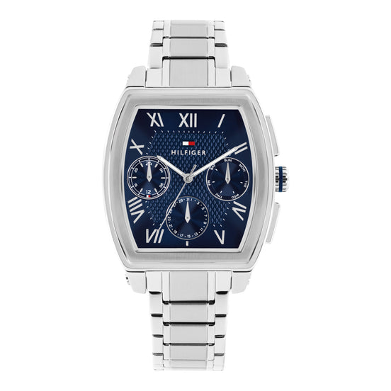 Herrenuhr Oxford silber, blau