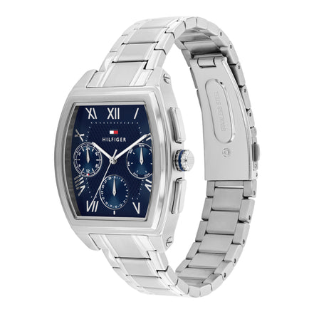 Herrenuhr Oxford silber, blau