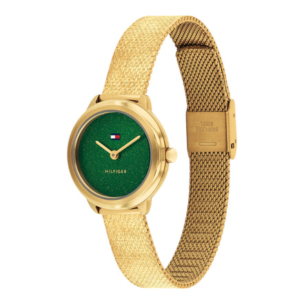Damenuhr Demi goldfarben grün