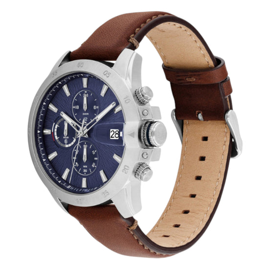 Herrenuhr Jameson Leder blau