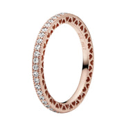 ROSE Ring Unendliche Herzen Zirkonia