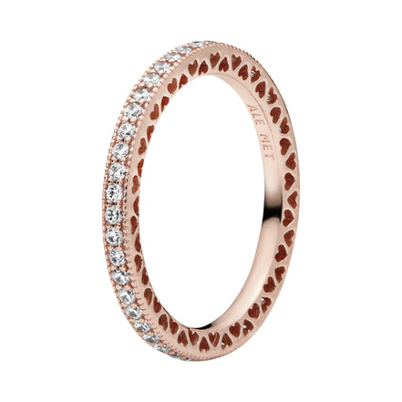 ROSE Ring Unendliche Herzen Zirkonia