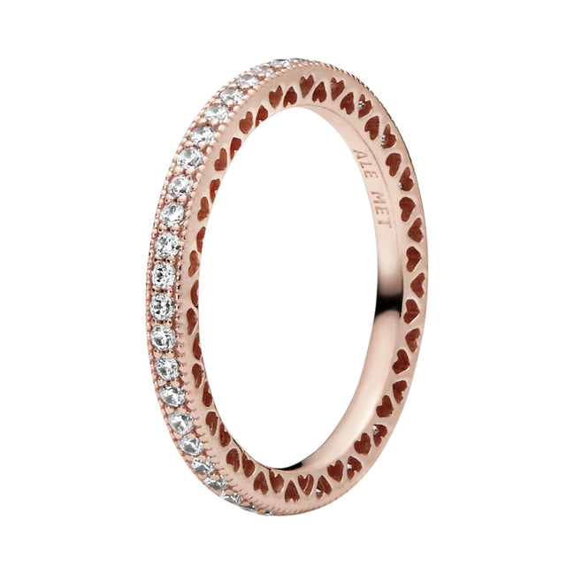 ROSE Ring Unendliche Herzen Zirkonia