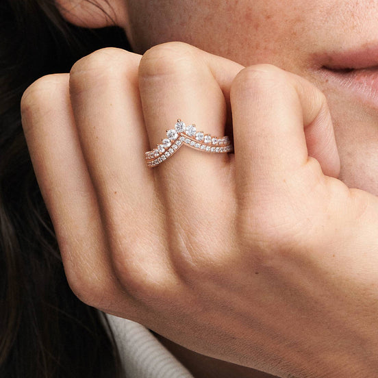 ROSE Ring Prinzessinnen Wünsche Krone