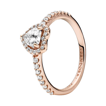 Ring Rosé funkelndes Herz rosévergoldet Zirkonia