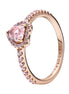 ROSE Timeless Ring funkelndes Herz