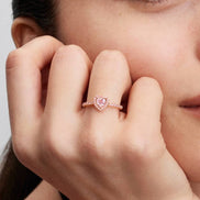 ROSE Timeless Ring funkelndes Herz