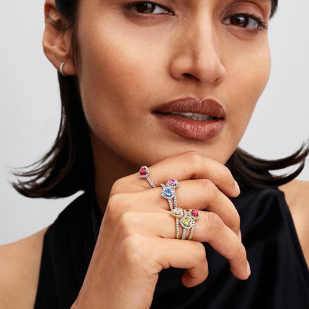 ROSE Timeless Ring funkelndes Herz