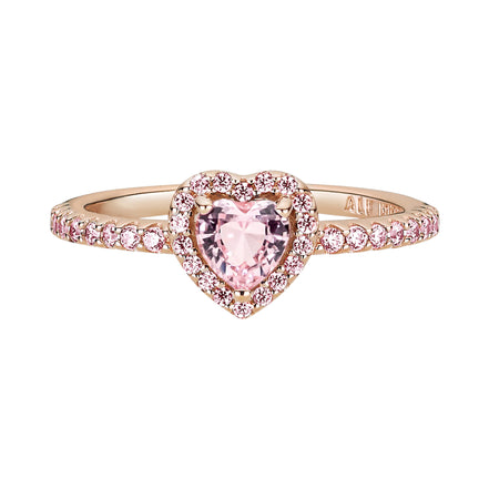 ROSE Timeless Ring funkelndes Herz