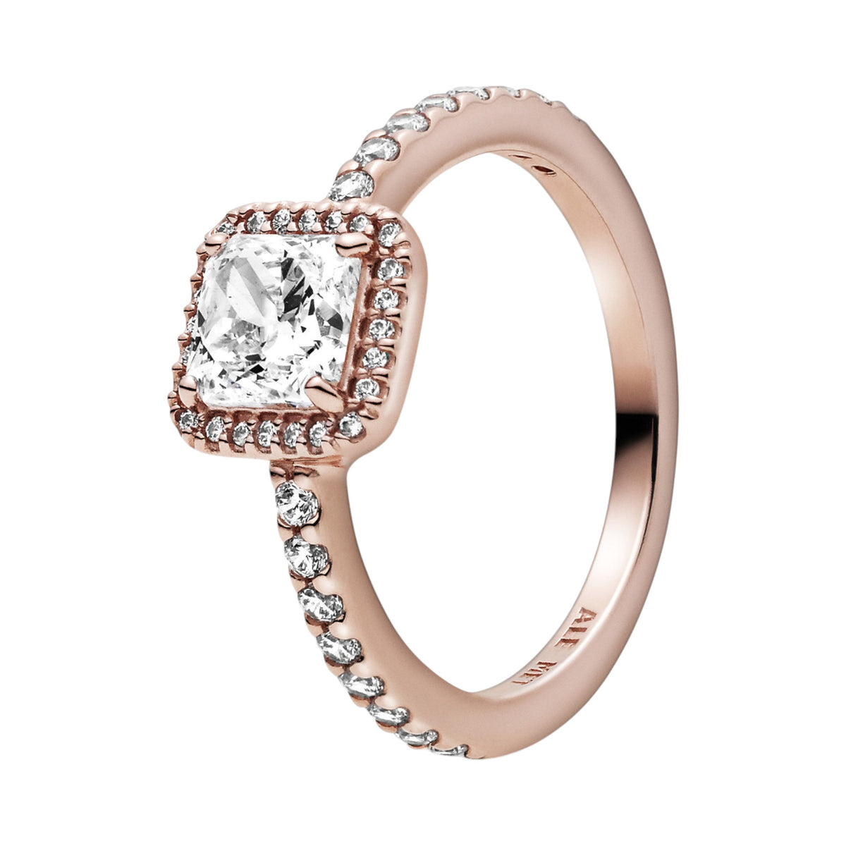 Ring Rose Funkelnder Strahlenkranz, quadratisch 18