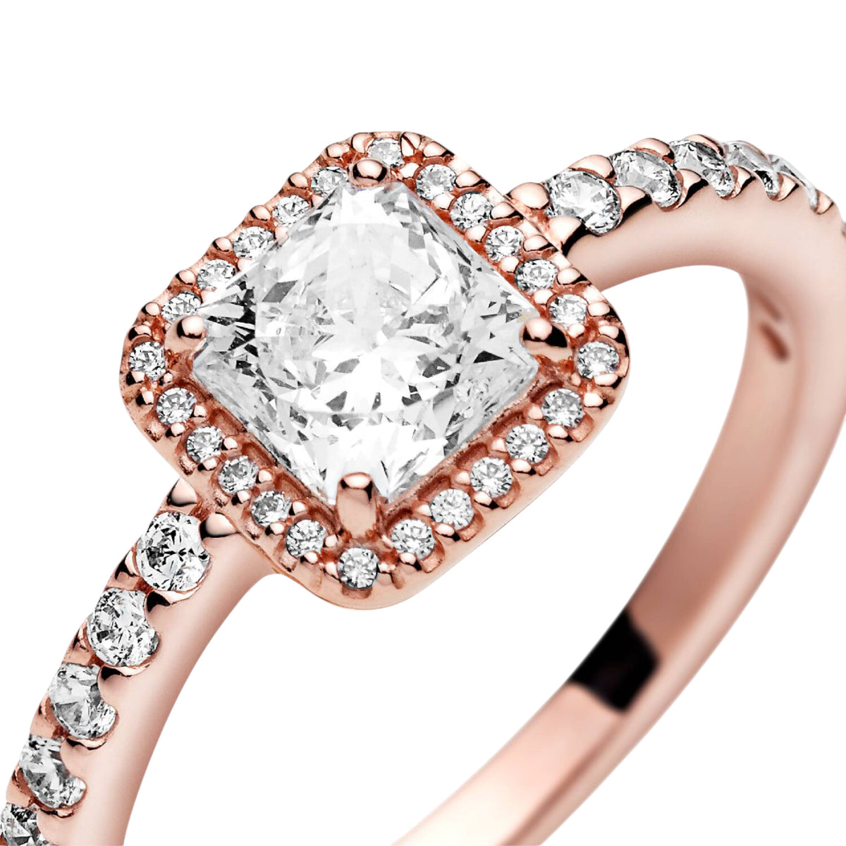 Ring Rose Funkelnder Strahlenkranz, quadratisch 18