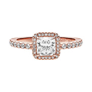 Ring Rose Funkelnder Strahlenkranz, quadratisch 18