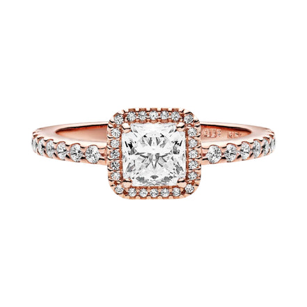 Ring Rose Funkelnder Strahlenkranz, quadratisch 18