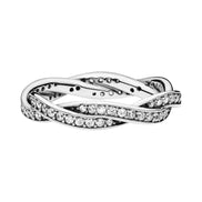 Geflochtener Ring mit Zirkonia