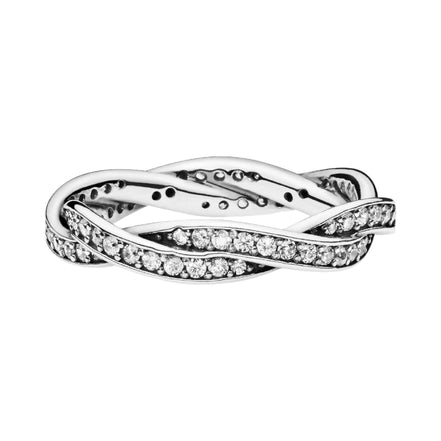 Geflochtener Ring mit Zirkonia