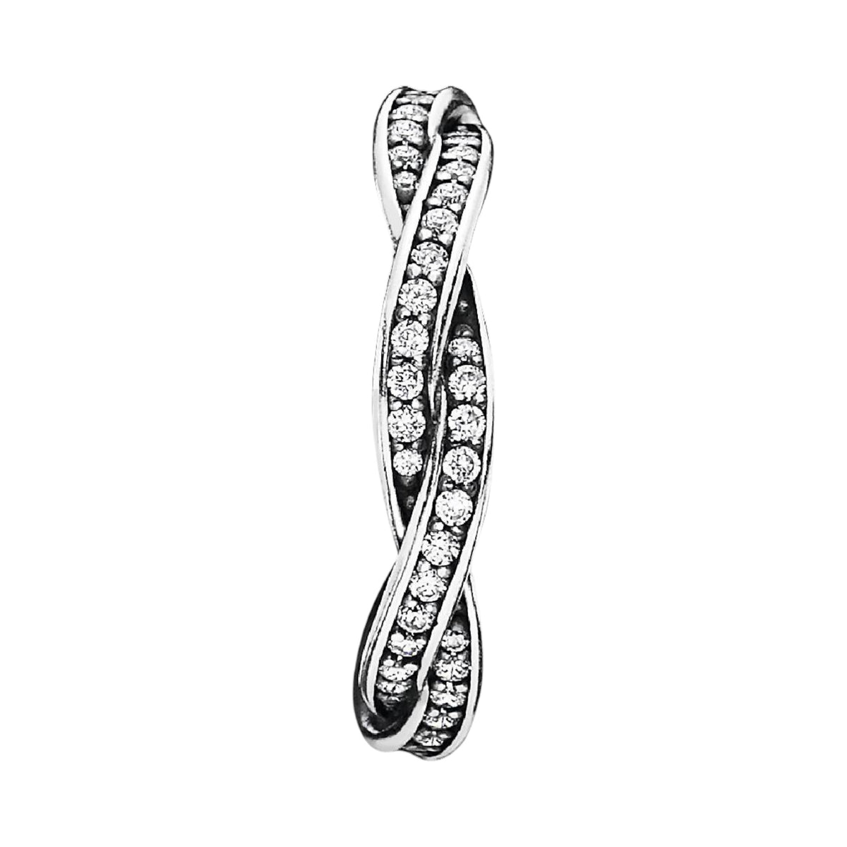 Geflochtener Ring mit Zirkonia