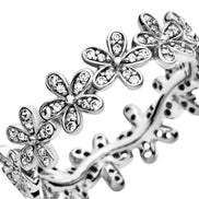 Blumen-Ring mit Zirkonia