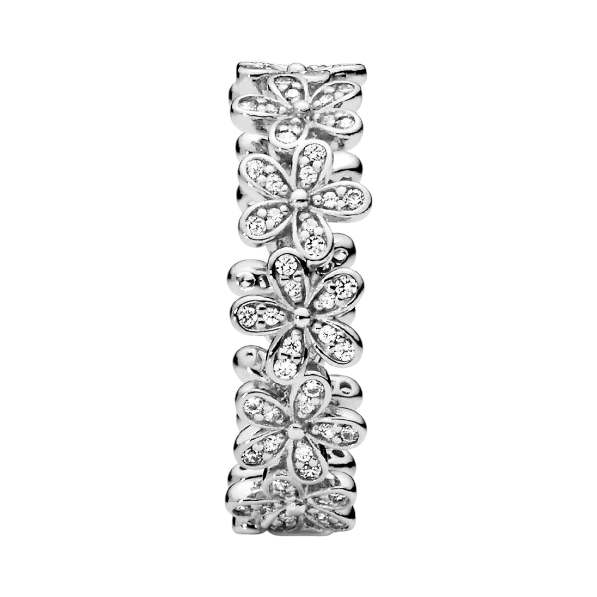 Blumen-Ring mit Zirkonia