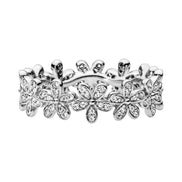 Blumen-Ring mit Zirkonia