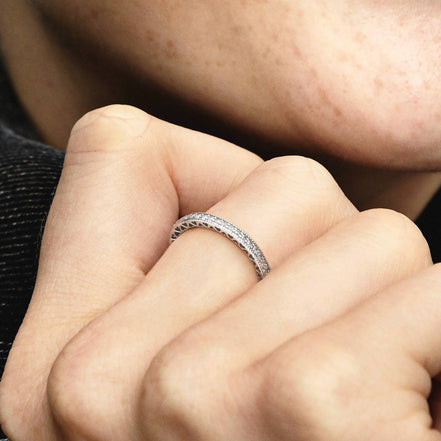 Ring Silber unendliche Herzen