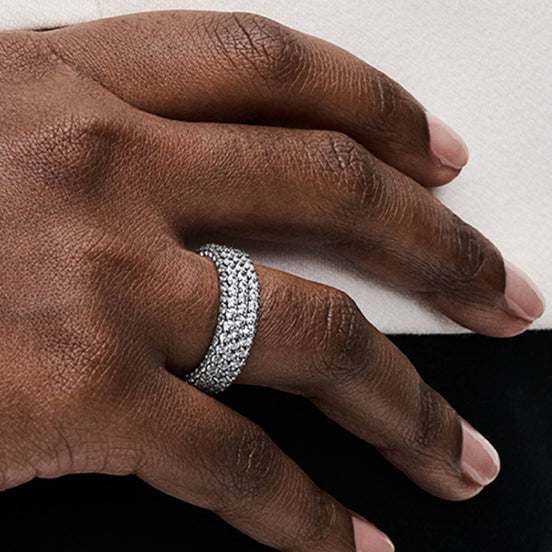 Ring dreireihiges Funkeln