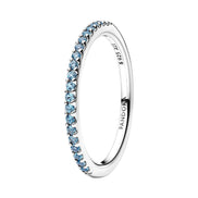 TIMELESS Ring Half-Eternity Hellblau