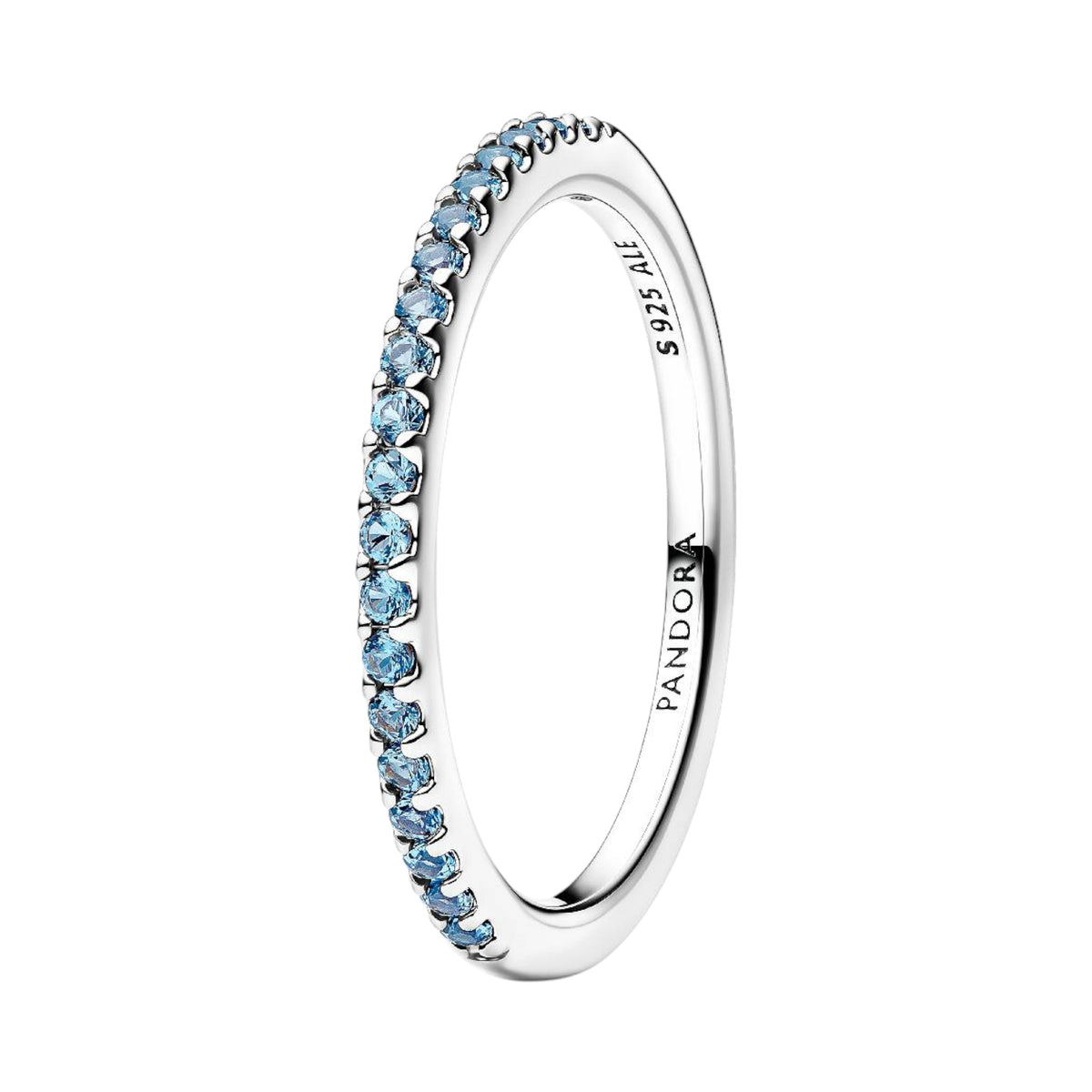 TIMELESS Ring Half-Eternity Hellblau