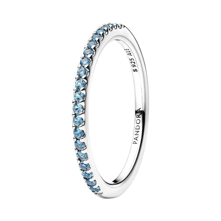 TIMELESS Ring Half-Eternity Hellblau